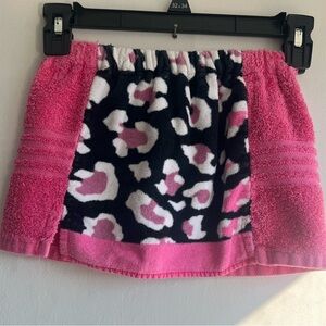Kids terrycloth towel  Leopard Print Kids Skirt XS